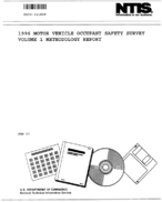 1996 Motor Vehicle Occupant Safety Survey Volume 1 Methodology Report