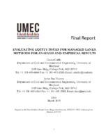 Evaluating Equity Issues for Managed Lanes Methods for Analysis and Empirical Results