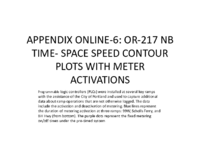 Using Archived Data to Measure Operational Benefits of a SystemWide Adaptive Ramp Metering SWARM System Appendix Online 6 OR217 NB TimeSpace Speed Contour Plots with Meter Activations
