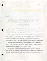 Remarks Prepared for Delivery by Secretary of Transportation John A Volpe at the Commencement Exercises Butler University Indianapolis Indiana