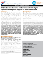 Develop Guidance for Sustainable Traffic Signal Operation Strategies to Support All Intersection Users Project Summary Report