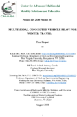 Multimodal Connected Vehicle Pilot for Winter Travel