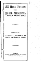 25 High Points of the Model Municipal Traffic Ordinance