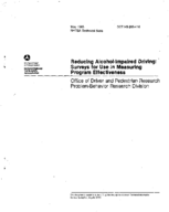 Reducing AlcoholImpaired Driving Surveys for Use in Measuring Program Effectiveness
