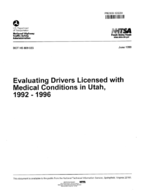 Evaluating Drivers Licensed with Medical Conditions in Utah 19921996