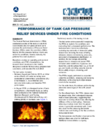 Performance of Tank Car Pressure Relief Devices Under Fire Conditions Research Results