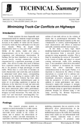 Minimizing TruckCar Conflicts on Highways Technical Summary