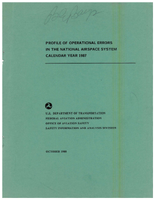 Profile of Operational Errors in the National Airspace System Calendar Year 1987