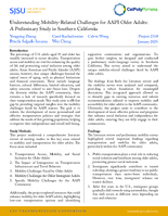 Understanding MobilityRelated Challenges for AAPI Older Adults A Preliminary Study in Southern California Research Brief
