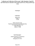 Verification and Calibration of Microscopic Traffic Simulation Using NDS and Video Data for Alternative Intersections and Freeway Merge and Diverge Areas