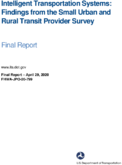 Intelligent Transportation Systems Findings from the 2019 Small Urban and Rural Transit Provider Survey