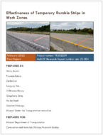 Effectiveness of Temporary Rumble Strips in Work Zones