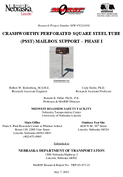 Crashworthy Perforated Square Steel Tube PSST Mailbox Support  Phase I