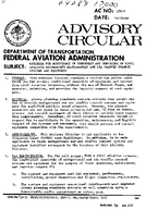AC 1709 Criteria for Acceptance of Ownership and Servicing of Civil Aviation InterestS Navigational and Air Traffic Control Systems and Equipment