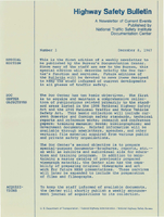 Highway Safety Bulletin December 8 1967