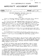Investigation of Aircraft Accident THE DELSEY CORPORATION BEECHCRAFT 19610718