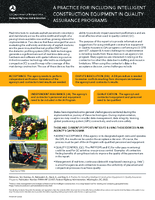 A Practice for Including Intelligent Construction Equipment in Quality Assurance Programs brief