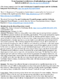 Un and Underbanked Transit Passengers and the California Integrated Travel Project supporting datasets