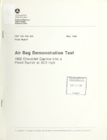Air bag demonstration test  1982 Chevrolet Caprice into a fixed barrier at 300 mph