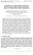 The Effect of Coefficient of Friction Between Rail Vehicle Wheels and Rail Track on Operation Power Consumption