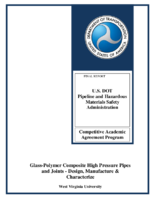GlassPolymer Composite High Pressure Pipes and Joints  Design Manufacture  Characterize
