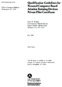 Qualification Guidelines for Personal ComputerBased Aviation Training Devices Private Pilot Certificate