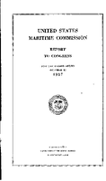 United States Maritime Commission Report to Congress for the Period Ended October 25 1937