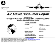 Air Travel Consumer Report October 2007
