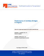 Performance of Jointless Bridges in Virginia
