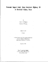 Economic Impact Study Along Interstate Highway 30 in Rockwall County Texas