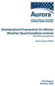 Standardized Framework for Winter Weather Road Condition Indices
