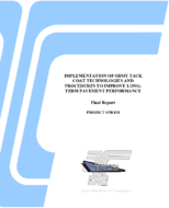 Implementation of ODOT Tack Coat Technologies and Procedures to Improve LongTerm Pavement Performance