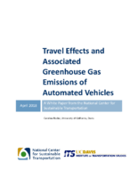 Travel Effects and Associated Greenhouse Gas Emissions of Automated Vehicles