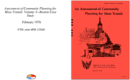 Assessment of Community Planning for Mass Transit Volume 3 Boston Case Study