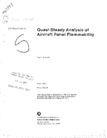 QuasiSteady Analysis of Aircraft Panel Flammability