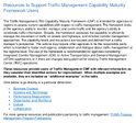 Resources to Support Traffic Management Capability Maturity Framework Users