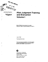 Pilot Judgment Training and Evaluation  Volume I