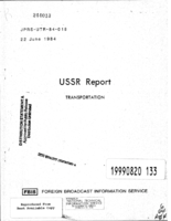 USSR Report Transportation