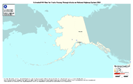 Estimated FAF Flow for Trucks Passing Through Alaska on National Highway System 2050