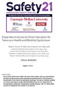Disparities in Access to Driver Education for Teens as a Health and Mobility Equity Issue