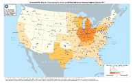 Estimated FAF Flow for Trucks Going To From and Within Indiana on National Highway System 2017