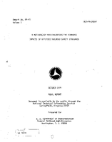 A Methodology for Evaluating the Economic Impacts of Applying Railroad Safety Standards Volume I
