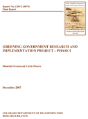 Greening Government Research and Implementation Project  Phase 1