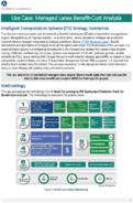 Use Case Managed Lanes BenefitCost Analysis