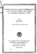 Investigation of the Vulnerability  of Aircraft Engine Oil Tanks to Accessory Section Fires