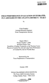 Field Performance Evaluation of Hydrated Fly Ash Bases in the Atlanta District Year 3