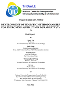 Development of Holistic Methodologies for Improving Asphalt Mix Durability Yr 1