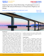Exploring the StressStrain Relationship of Lightweight Concrete to Enhance the Lifecycle Performance of Transportation Highways and Bridges Research Brief