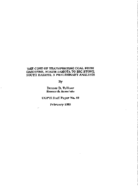 The Cost of Transporting Coal from Gascoyne North Dakota to Big Stone South Dakota A Preliminary Analysis