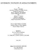 Controlling Vegetation in Asphalt Pavements